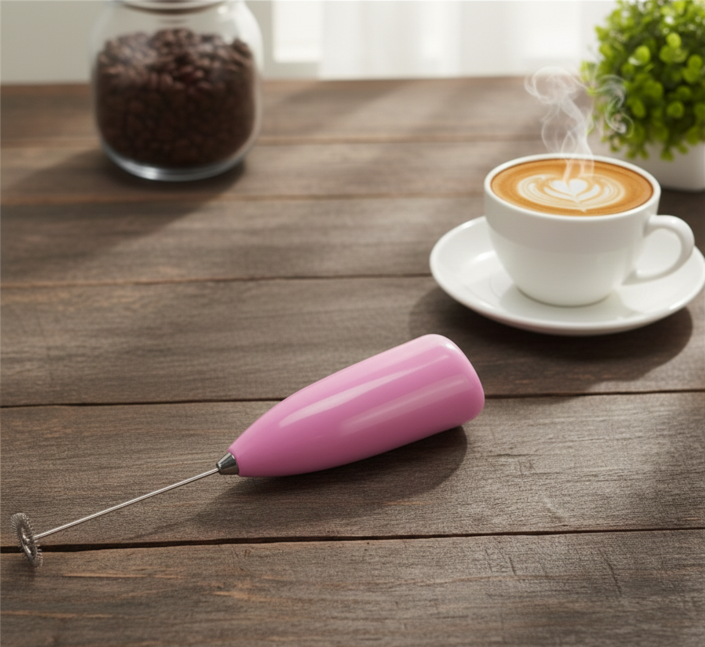 Coffee Beater & Milk Frother - Mini Handheld Egg Whisk, Drink Mixer & Foamer for Kitchen Use