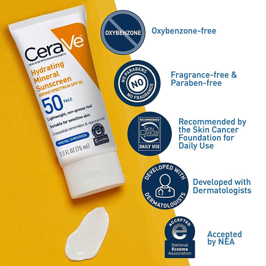 CeraVe Hydrating Mineral Sunscreen SPF 50
