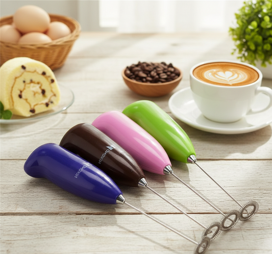 Coffee Beater & Milk Frother - Mini Handheld Egg Whisk, Drink Mixer & Foamer for Kitchen Use