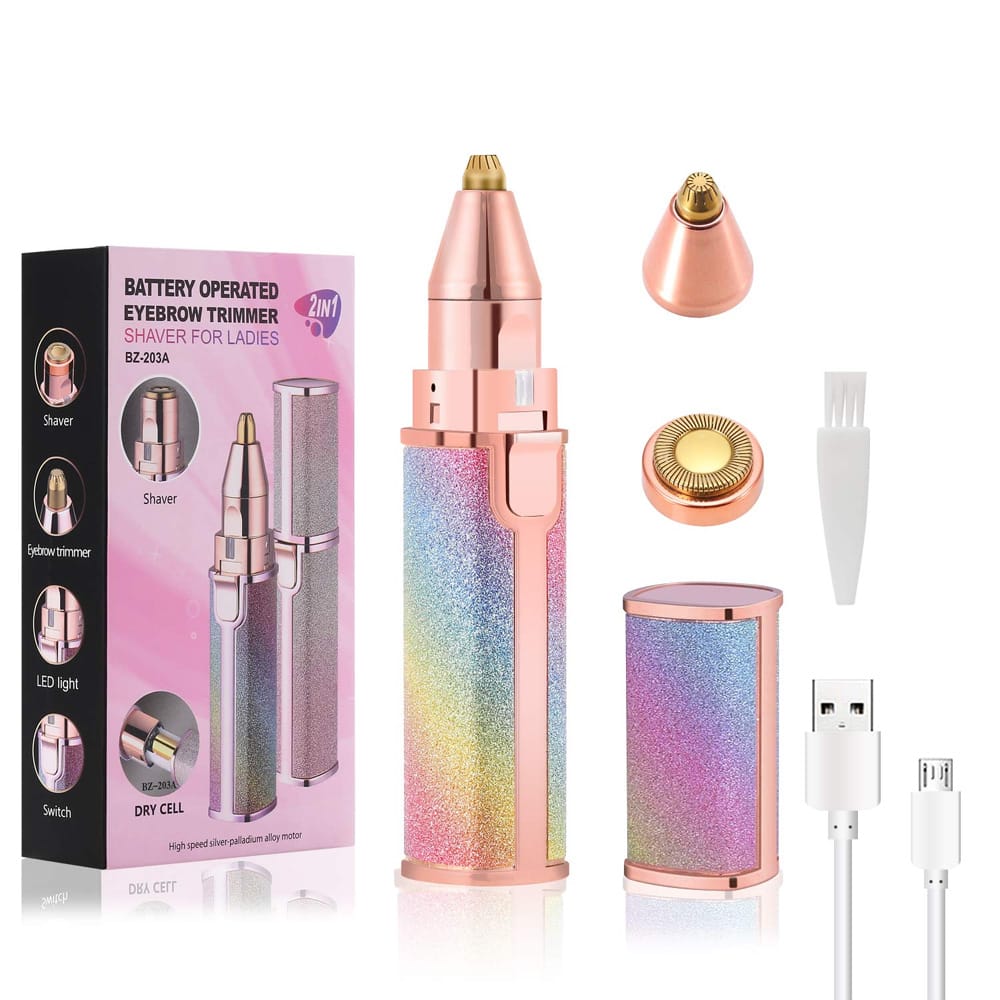Flawless 2-in-1 Eyebrow Trimmer | Rechargeable Facial Hair Remover